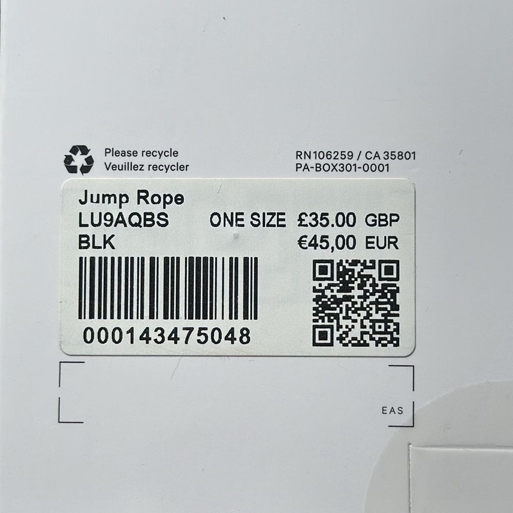 Lululemon Adjustable Length Jump Rope Black NWT - Picture 3 of 4
